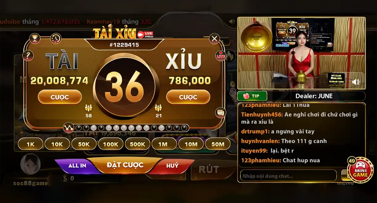 tài xỉu live